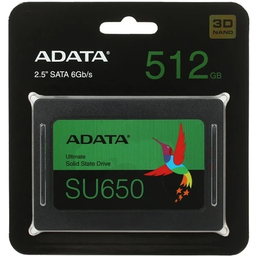 SSD накопитель ADATA SU650 512Gb 2.5" SATA, ASU650SS-512GT-R