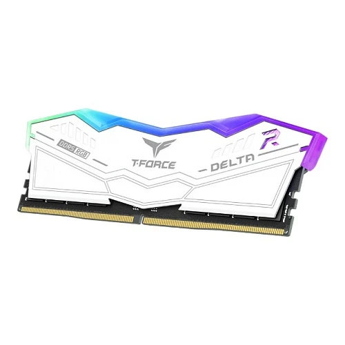 Оперативная память Team Group 64Gb 6000MHz T-FORCE DELTA RGB White, KIT 2*32Gb, FF4D564G6000HC38GDC01