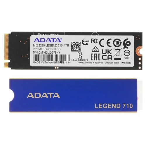 SSD накопитель ADATA LEGEND 710 1Tb M.2 NVMe, ALEG-710-1TCS