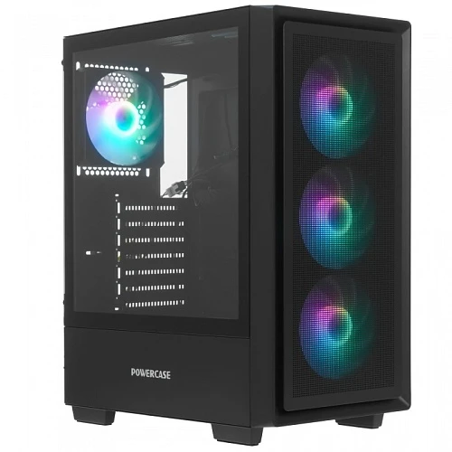 Корпус Powercase Mistral AY4B ARGB черный, Mid-Tower