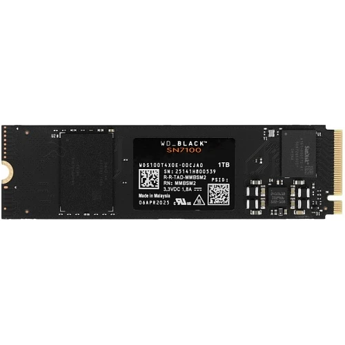 SSD накопитель WD Black SN7100 1Tb M.2 NVMe, WDS100T4X0E