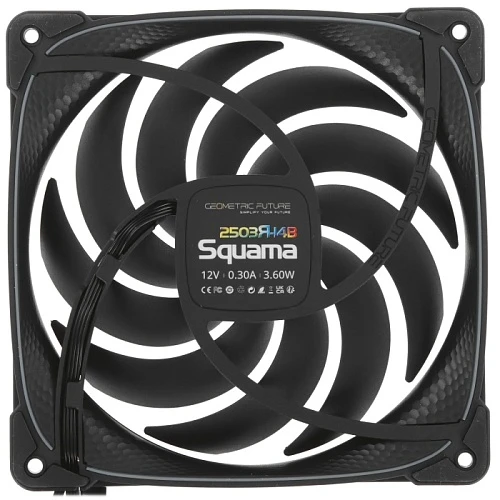 Комплект реверсных вентиляторов Geometric Future Squama 2503RB-14 черный, 1F2503R314000