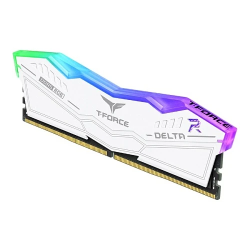 Оперативная память Team Group 64Gb 6000MHz T-FORCE DELTA RGB White, KIT 2*32Gb, FF4D564G6000HC38GDC01