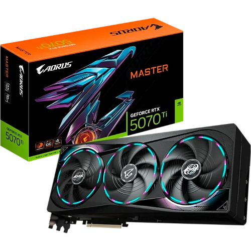 Видеокарта GIGABYTE GeForce RTX 5070 Ti AORUS MASTER 16Gb