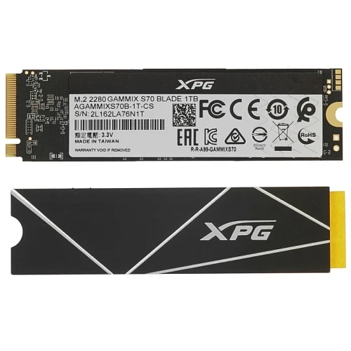 SSD накопитель ADATA XPG BLADE S70 1Tb M.2 NVMe, AGAMMIXS70B-1T-CS
