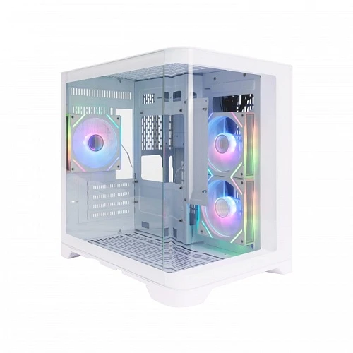 Корпус 1STPLAYER UVIEW UV5 ARGB белый, Mini-Tower