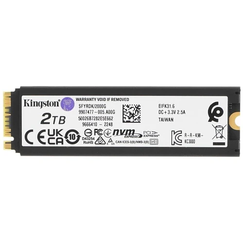 SSD накопитель Kingston FURY Renegade 2Tb M.2 NVMe, SFYRDK/2000G