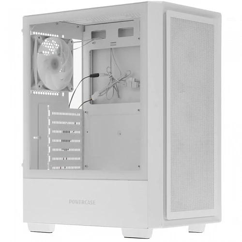 Корпус Powercase Mistral AY4W ARGB белый, Mid-Tower