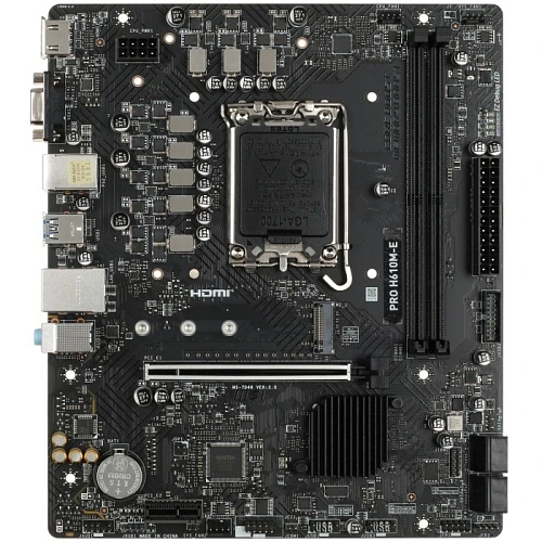Мат. плата MSI PRO H610M-E, LGA 1700