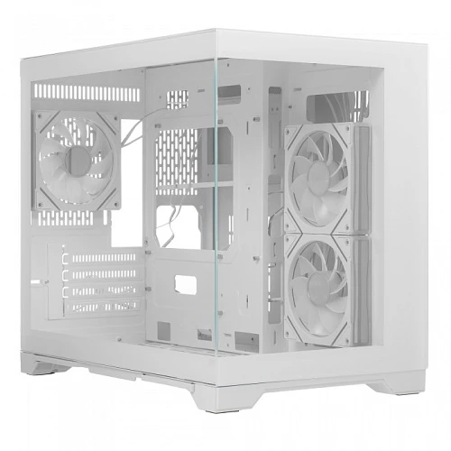 Корпус 1STPLAYER MEGAVIEW MV6-TP ARGB белый, Mini-Tower