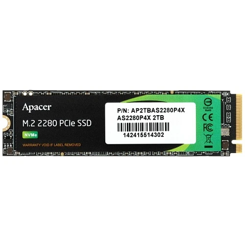 SSD накопитель Apacer AS2280P4X 2Tb M.2 NVMe, AP2TBAS2280P4X-1