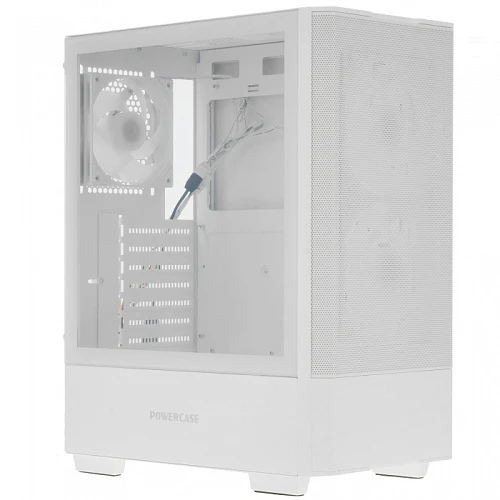 Корпус Powercase Mistral AY3W ARGB белый, Mid-Tower