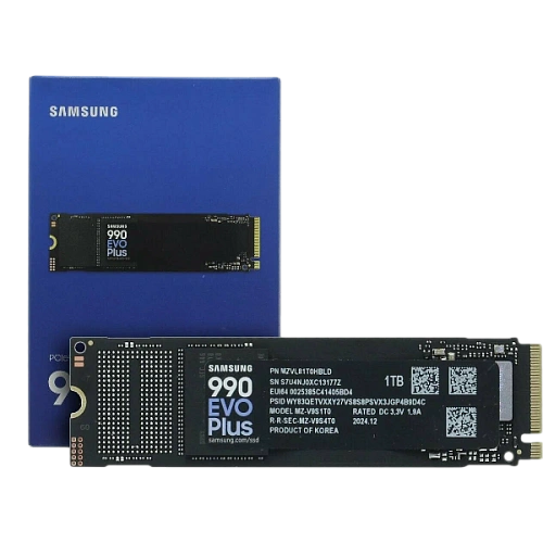 SSD накопитель Samsung 990 EVO Plus 1Tb M.2 NVMe, MZ-V9S1T0BW