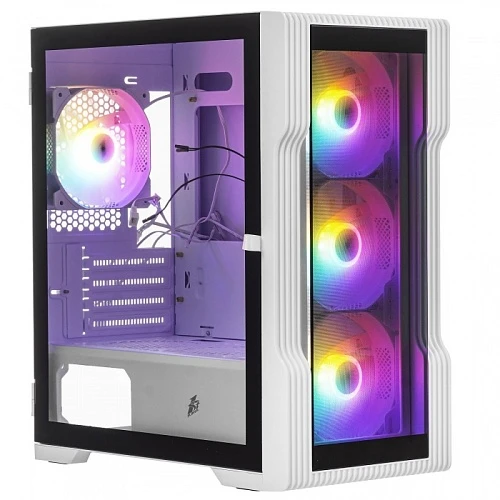 Корпус 1STPLAYER TRILOBITE T3-G белый, Mini-Tower