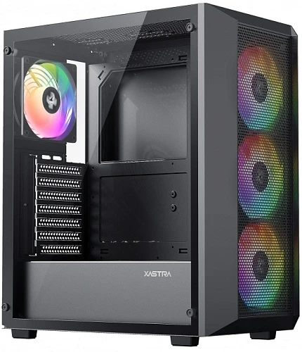Корпус XASTRA A406 4ARGB черный, Mid-Tower