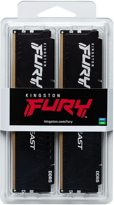 Оперативная память Kingston FURY Beast Black 64Gb 5600Mhz, KIT 2*32Gb, KF556C36BBE2K2-64