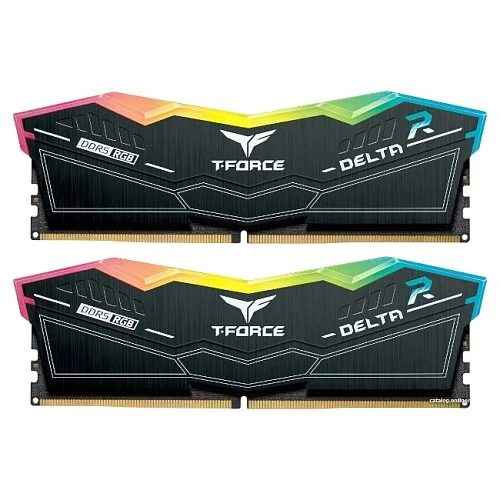 Оперативная память 64Gb 6400MHz Team Group T-FORCE DELTA RGB Black, KIT 2*16GB, FF3D564G6400HC30CDC01