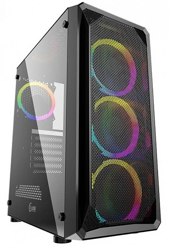 Корпус PowerCase Mistral Z4 Mesh LED черный, Mid-Tower