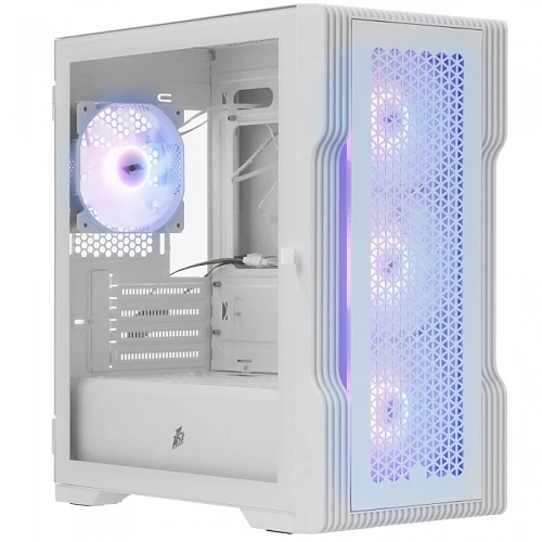 Корпус 1STPLAYER TRILOBITE T3 ARGB белый, Mini-Tower