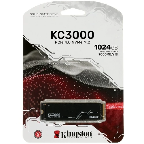SSD накопитель Kingston KC3000 1Tb M.2 NVMe, SKC3000S/1024G